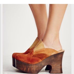 70s Style Free People Clogs Sz 6.5